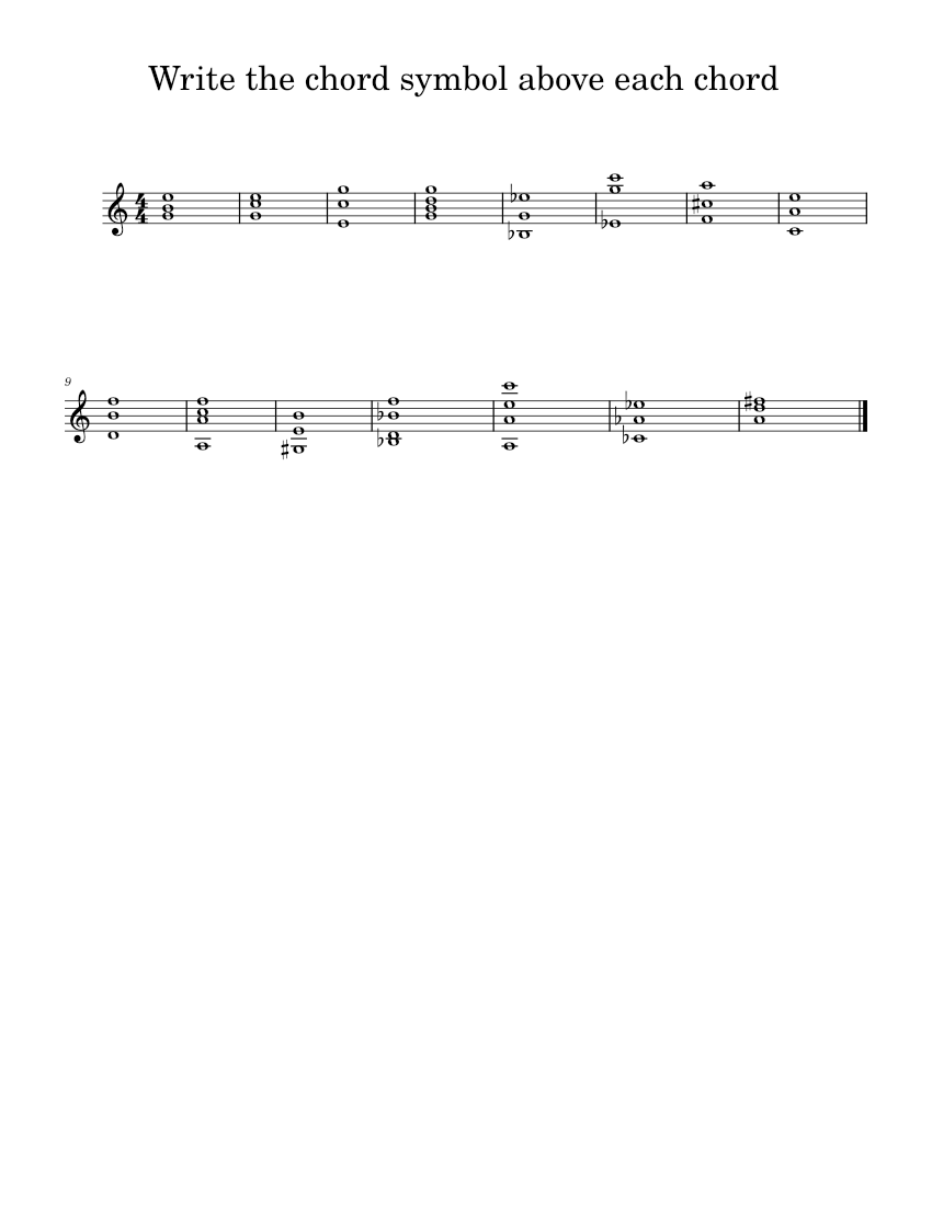 Chord Symbol with Slashes Sheet music for Oboe (Solo) | Musescore.com