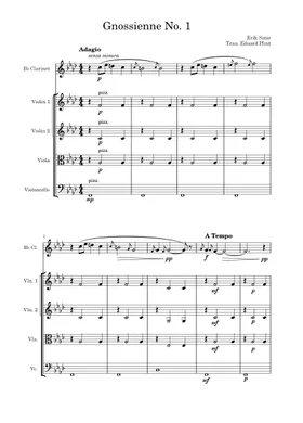 Gnossiennes sheet music | Play, print, and download in PDF or MIDI sheet  music on Musescore.com