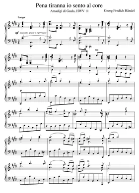 Free Pena Tiranna, Amadigi Di Gaula, Hwv 11 by Georg Friedrich Händel sheet  music | Download PDF or print on Musescore.com