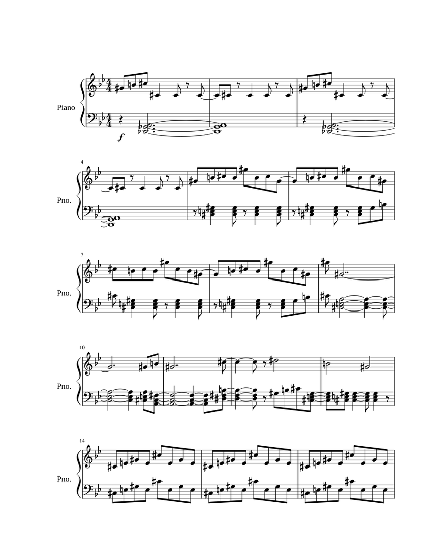 Bleach Sheet music for Piano (Solo)