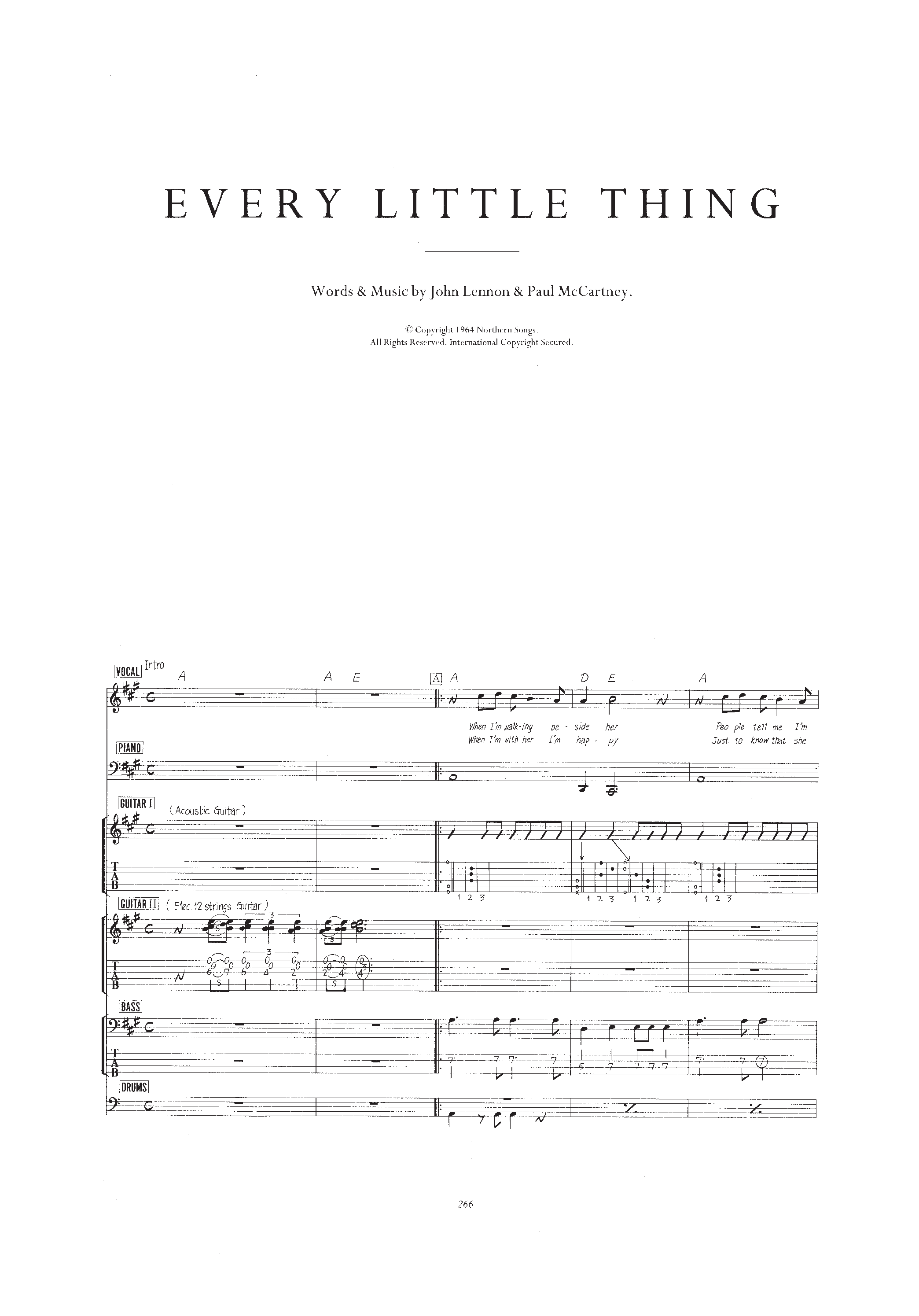 Play Official version of Every little thing Sheet Music by The