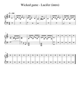 Wicked game – Chris Isaak Sheet music for Violin, Viola (String Duet)