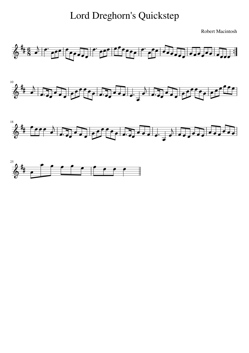 Lord Dreghorn's Quickstep