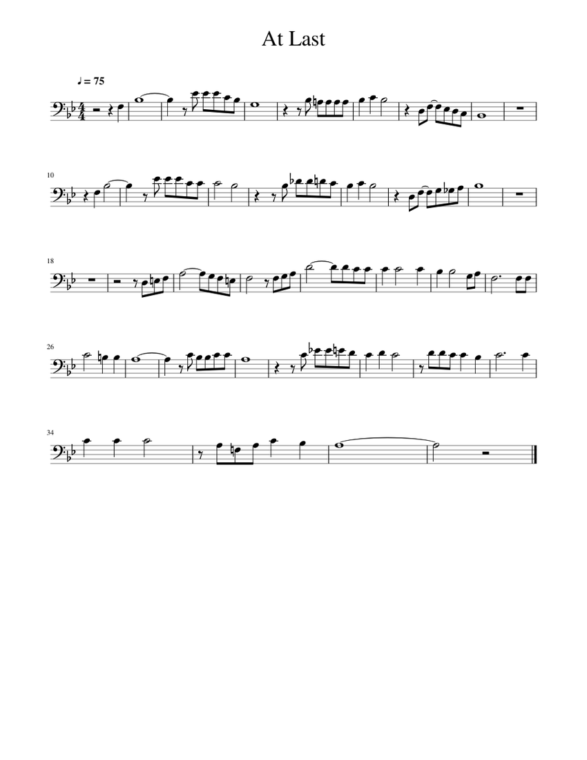 At Last Sheet music for Piano (Solo) | Download and print in PDF or ...