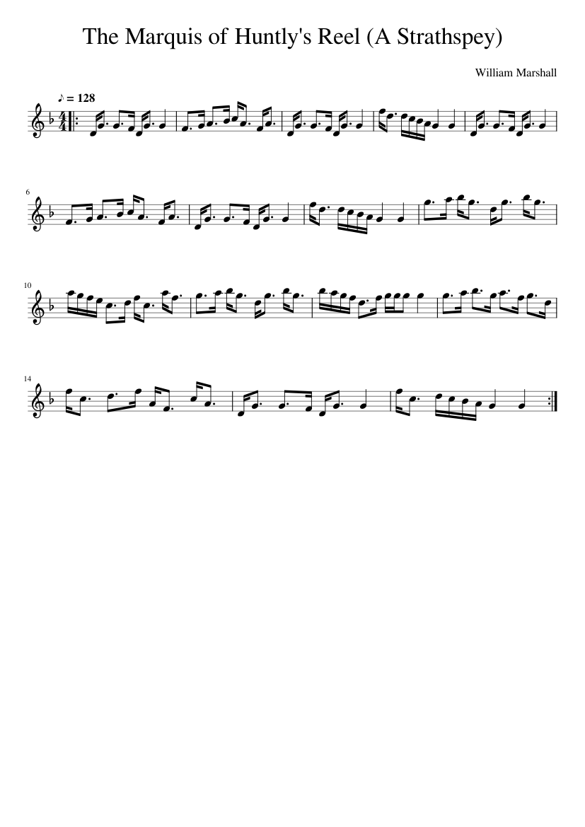 The Marquis of Huntly's Reel (A Strathspey)