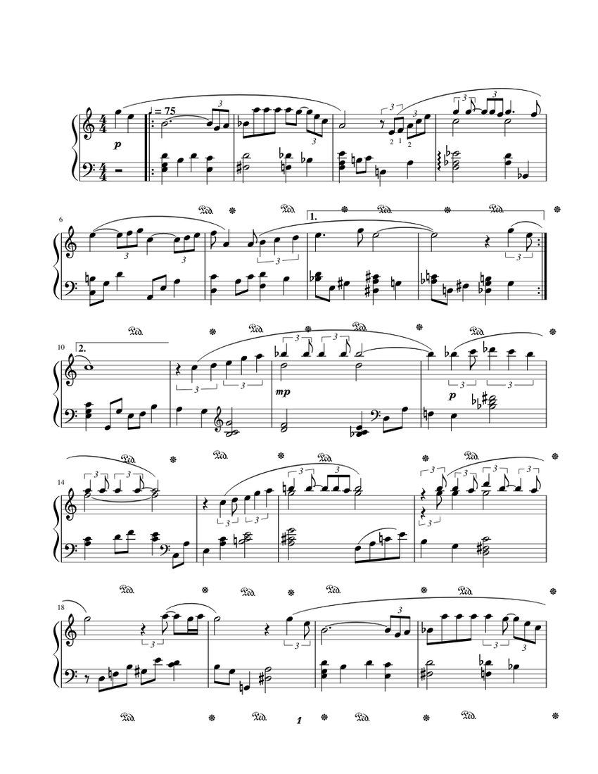 Misty - Erroll Garner Sheet music for Piano (Solo) | Musescore.com