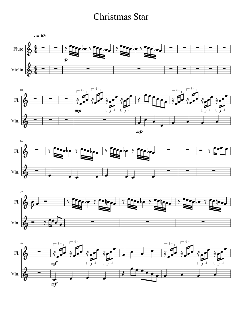 Christmas Star Sheet Music Christmas Star Sheet Music