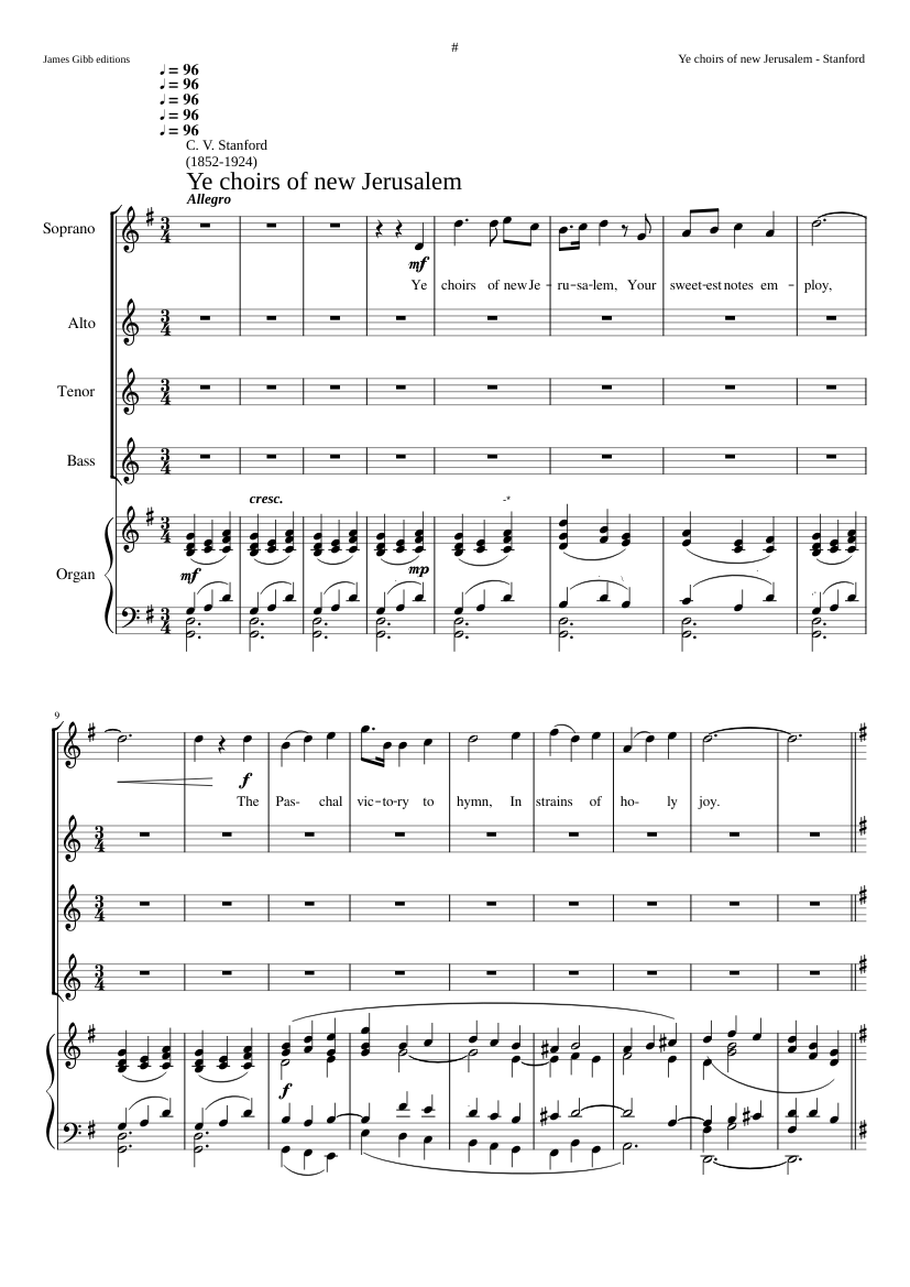 Ye choirs of new Jerusalem