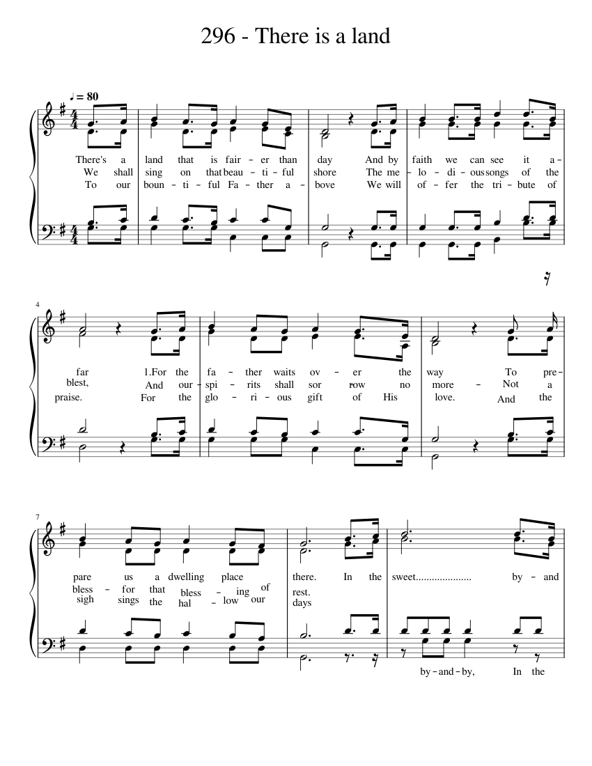 296-There is a land Sheet music for Piano (Solo) | Musescore.com