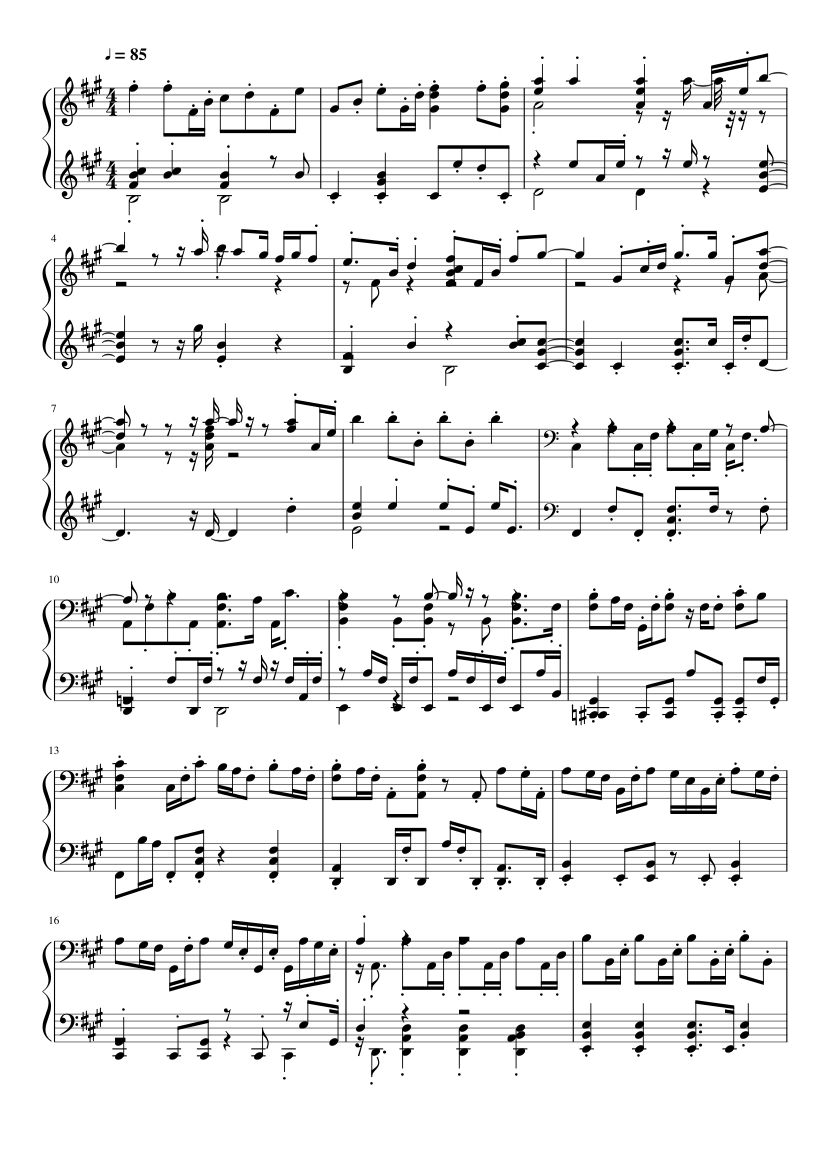 Sticks and Stones (duet 1) Sheet music for Piano (Solo) | Download and  print in PDF or MIDI free sheet music (rock ) | Musescore.com