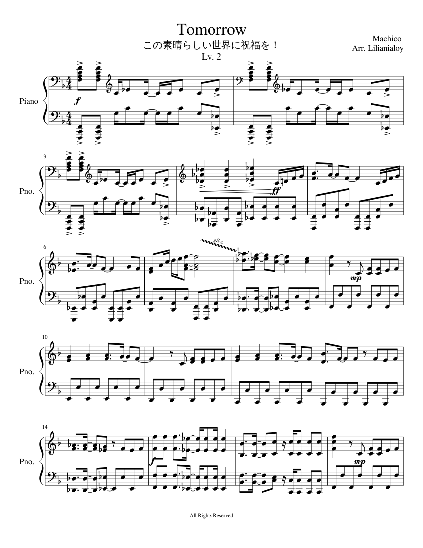 Blue Line (Instrumental) - Gran Turismo 2 Sheet music for Piano