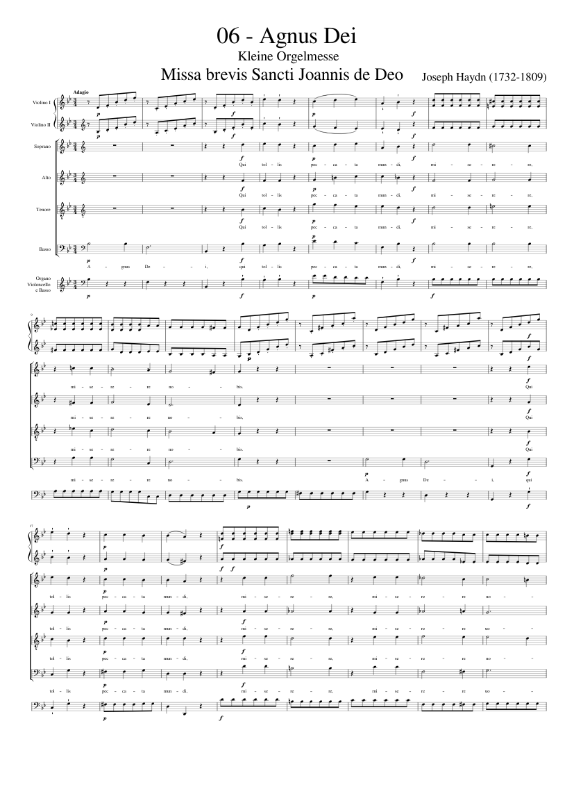 Kleine Orgelmesse or Missa brevis Sancti Joannis de Deo Mass No. 7 in Bb Major