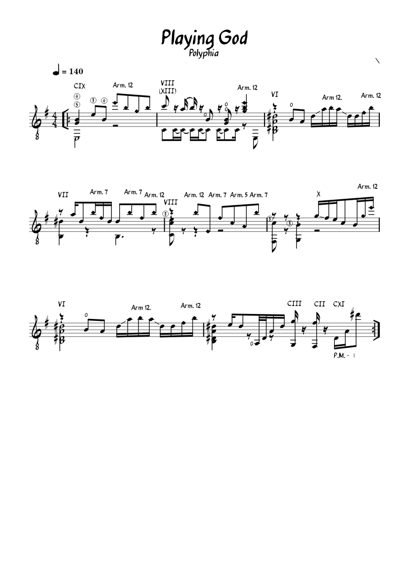 Playing God - Polyphia (WIP) - piano tutorial