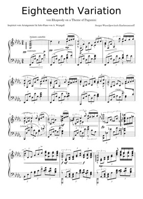 Free Rhapsody On A Theme Of Paganini, Op.43 by Sergei Rachmaninoff sheet  music | Download PDF or print on Musescore.com