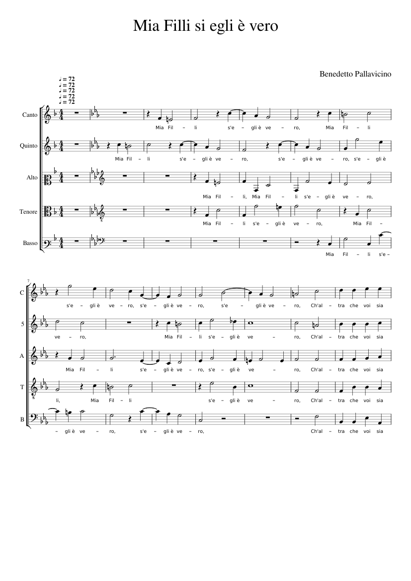 Mia Filli si egli è vero