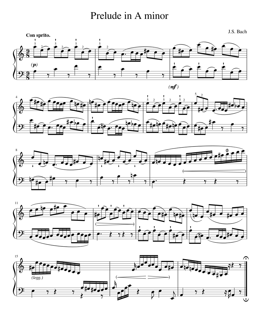 Prelude In A Minor BWV 942 J S Bach Sheet Music For Piano Solo prelude-in-a-minor-bwv-942-j-s-bach-sheet-music-for-piano-solo