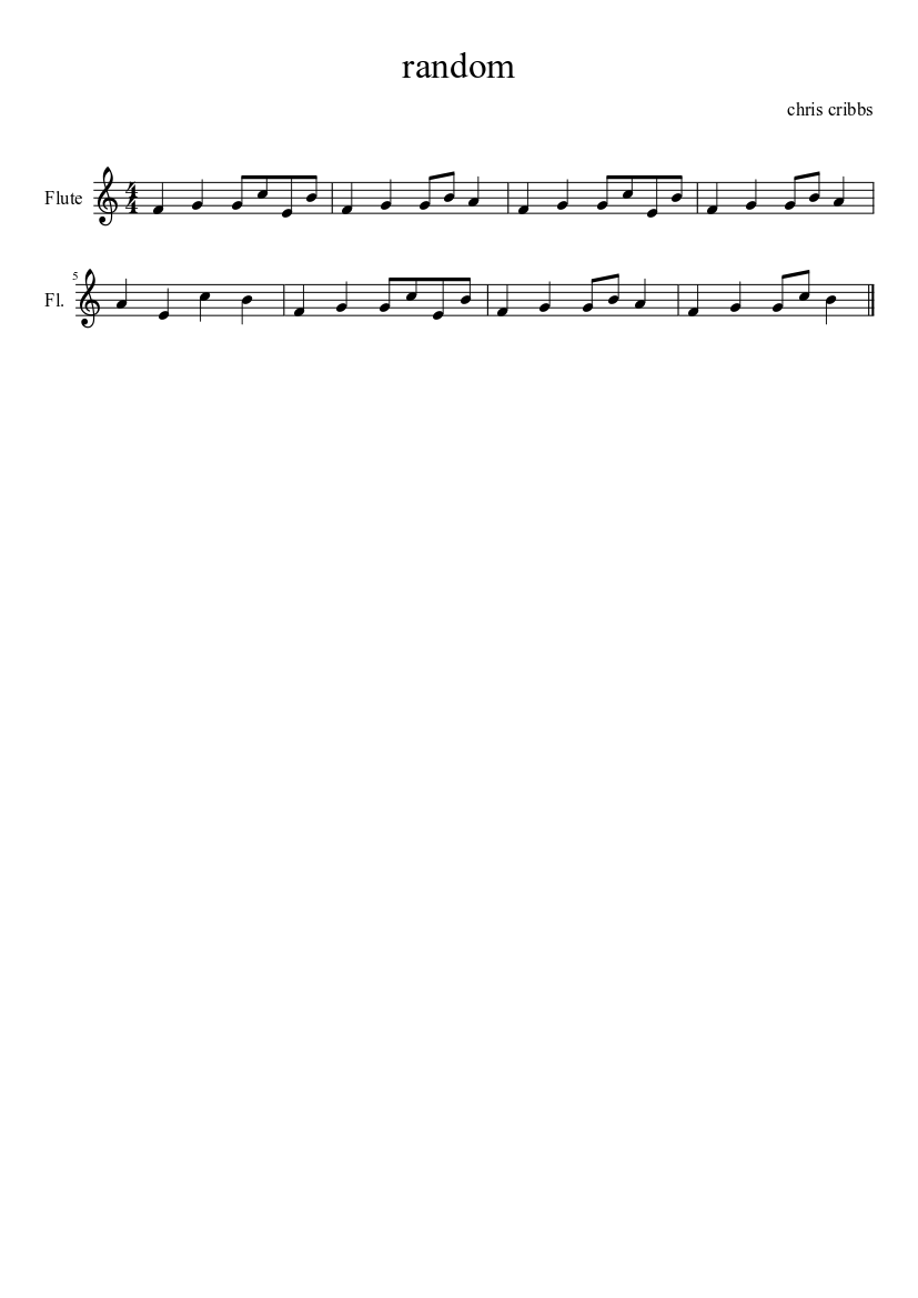 random Sheet Music for Flute (Solo) | MuseScore.com