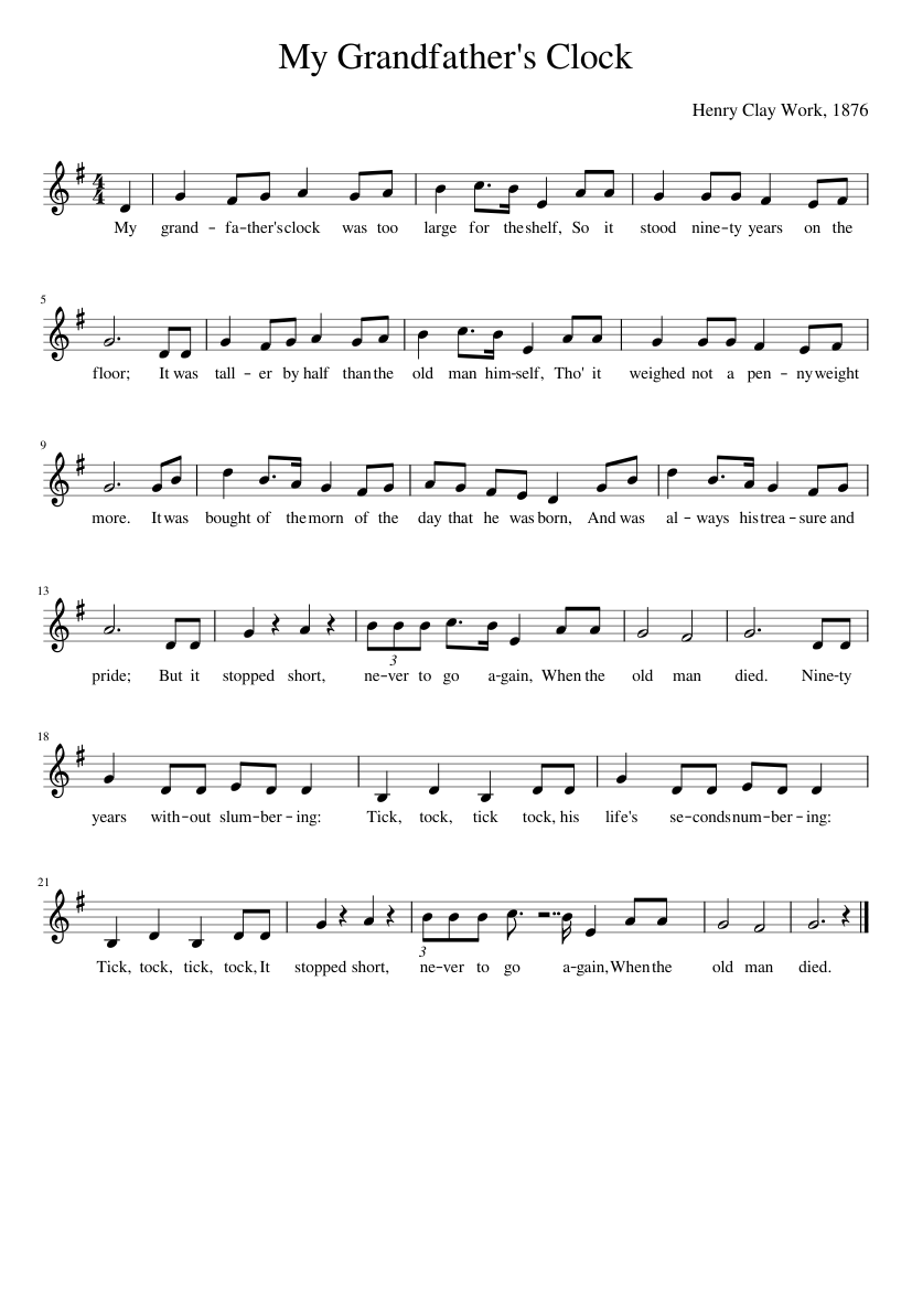 My Grandfather's Clock