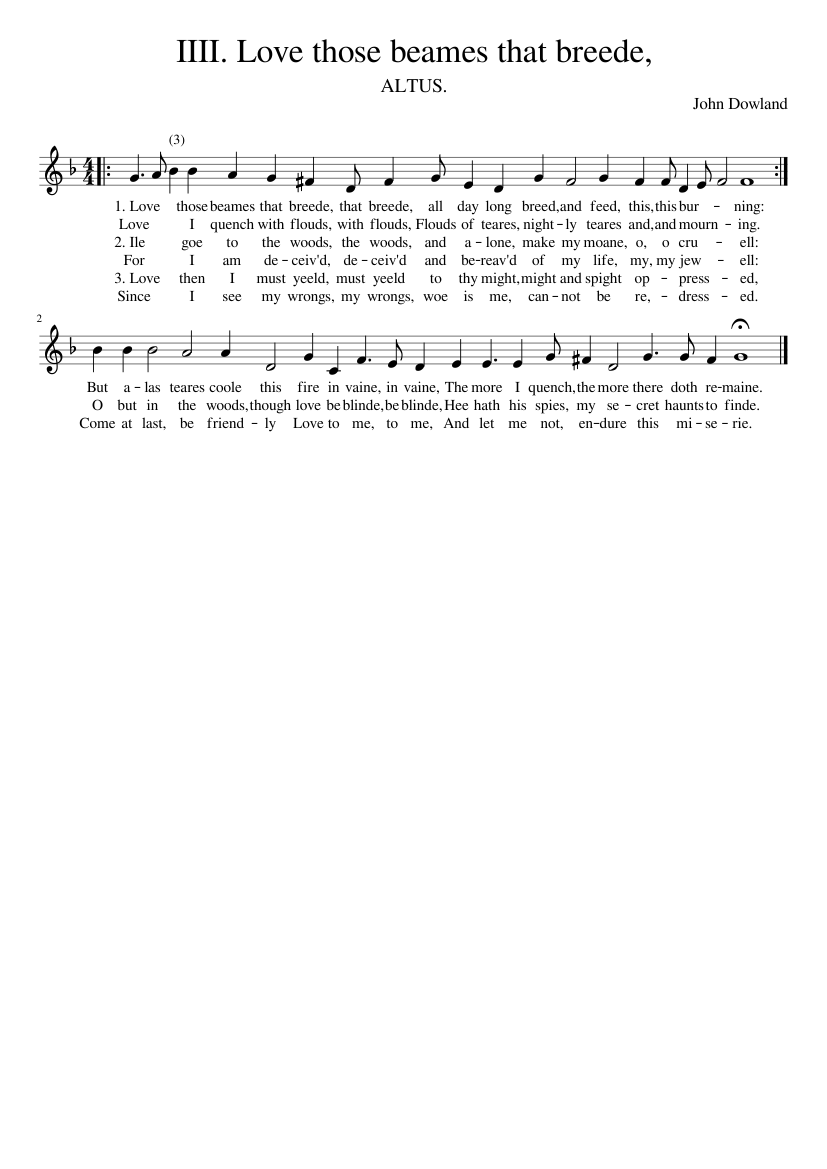 IIII. Love those beames that breede