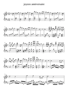 Free Joyeux Anniversaire by Misc Traditional sheet music | Download PDF or  print on Musescore.com