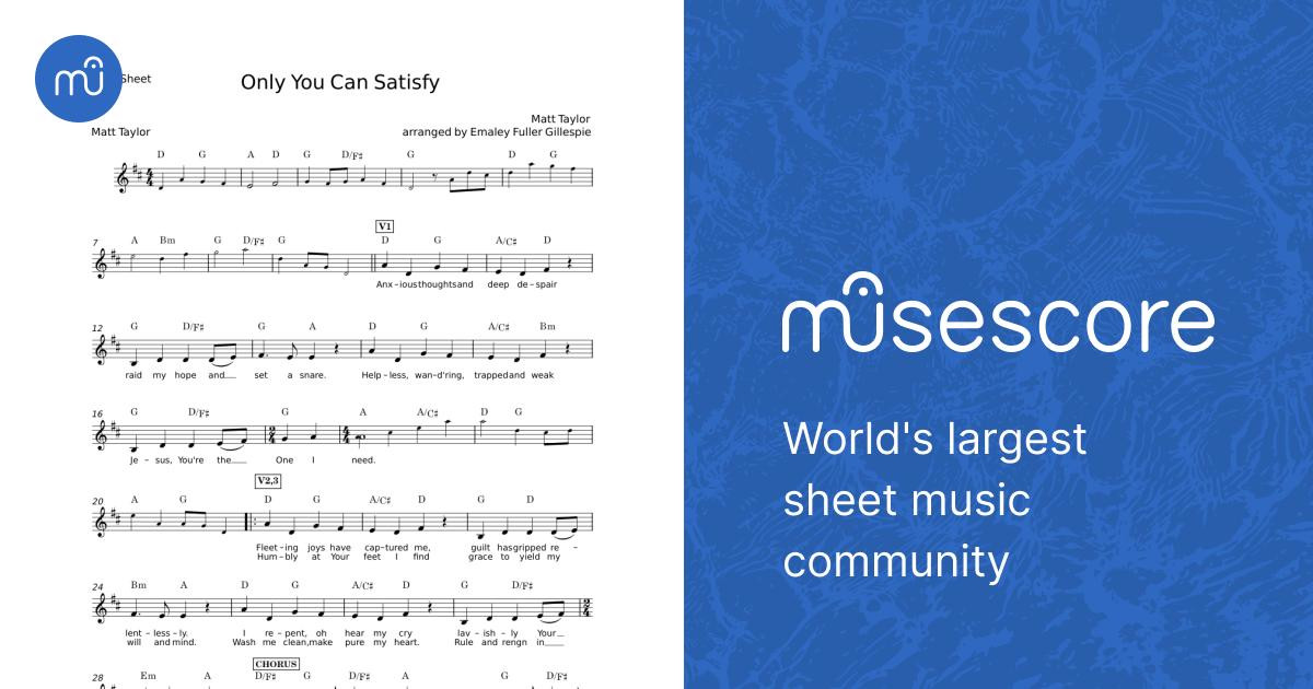 Only You Can Satisfy Matt Taylor Sheet Music For Synthesizer Solo Only you can satisfy matt taylor sheet music for synthesizer solo