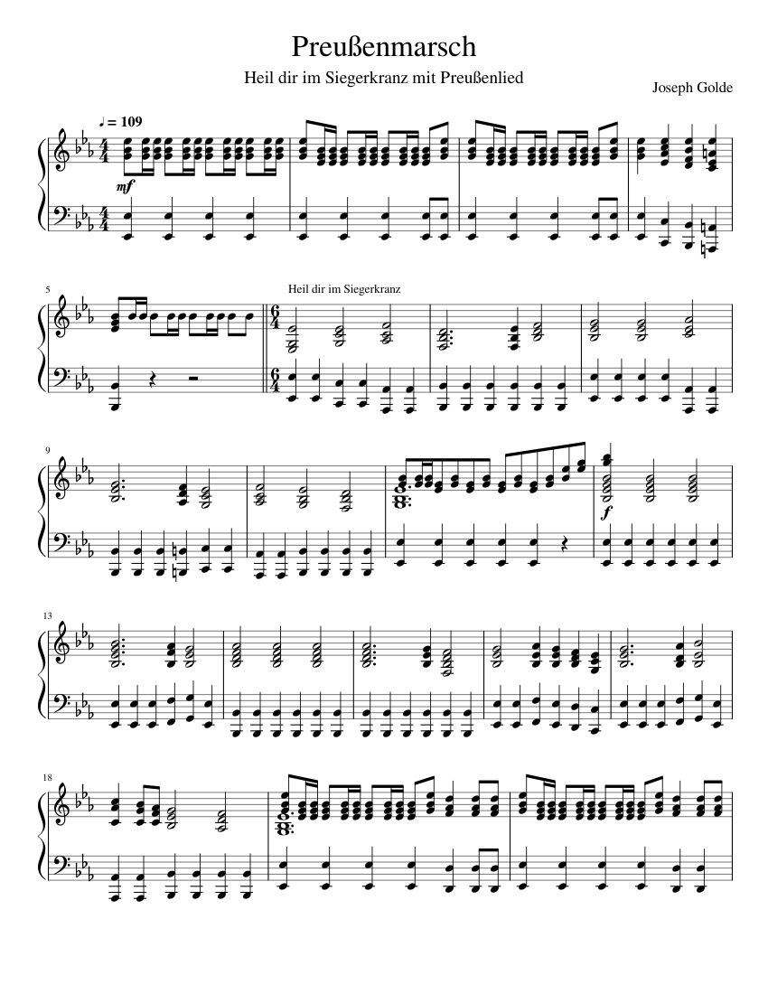 AM II 119 Preußenmarsch von Joseph Golde