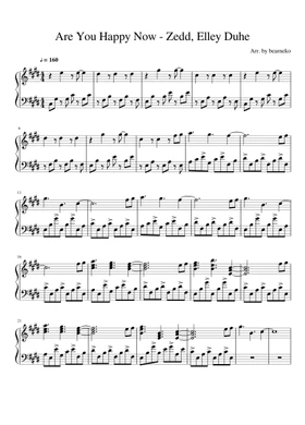Free happy now by Zedd sheet music | Download PDF or print on Musescore.com