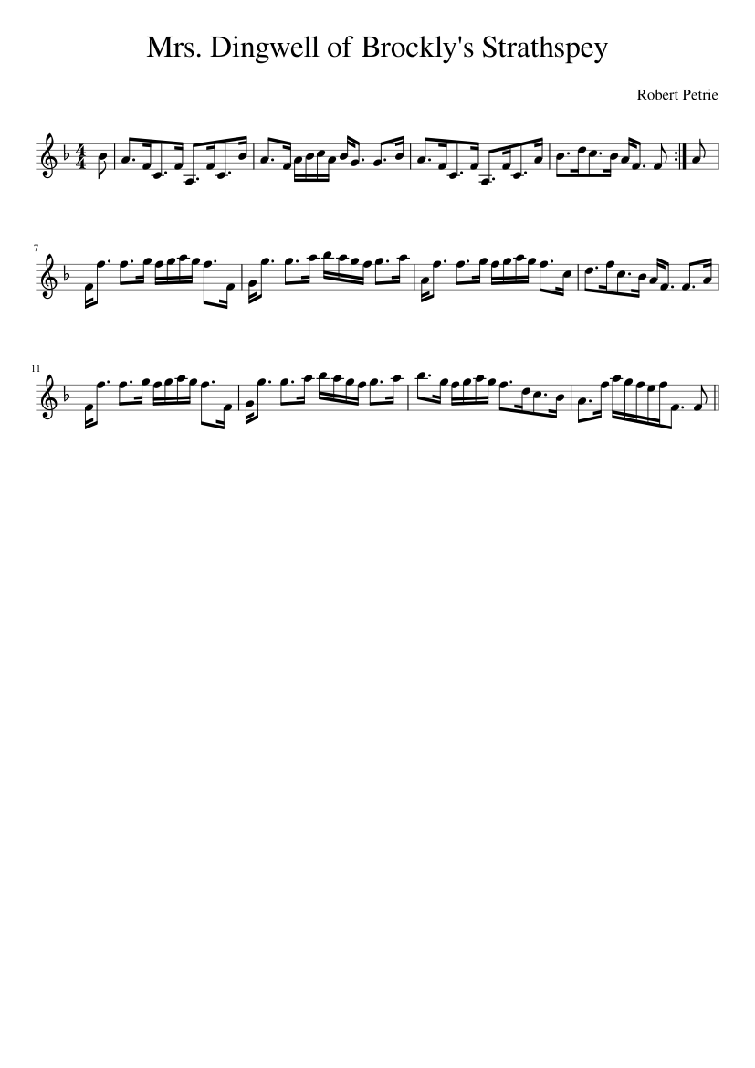 Mrs. Dingwell of Brockly's Strathspey