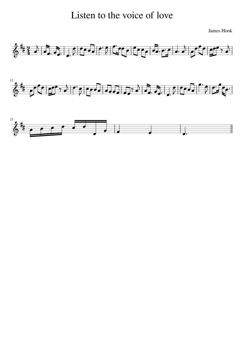 Listen to the voice of love