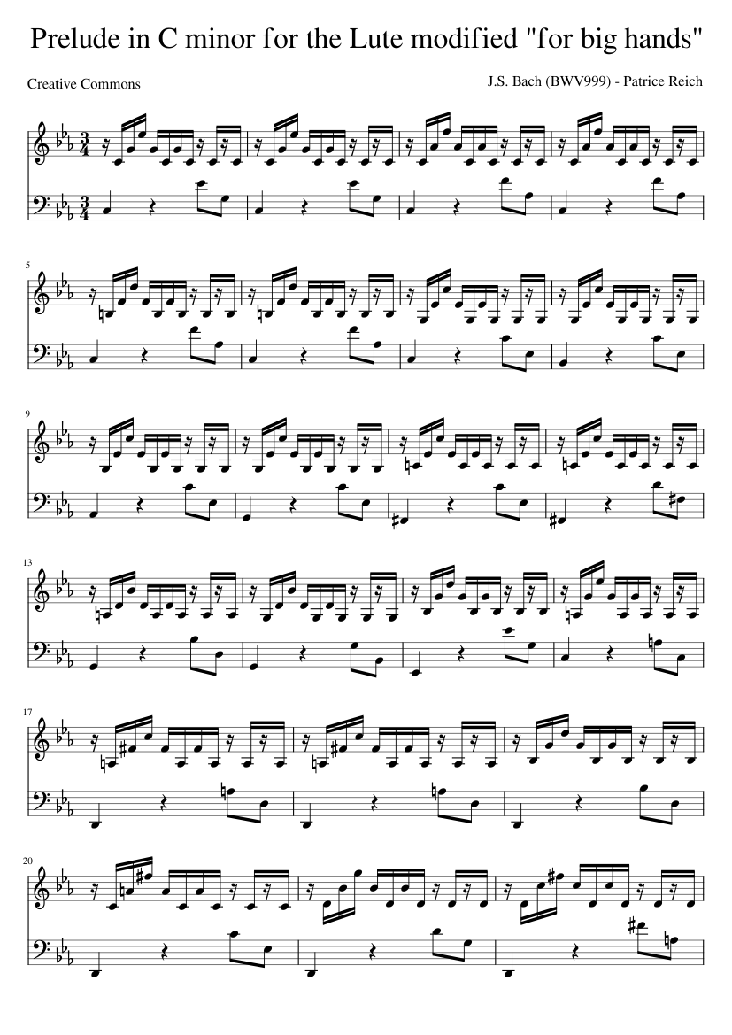 Prelude in C minor BWV 999