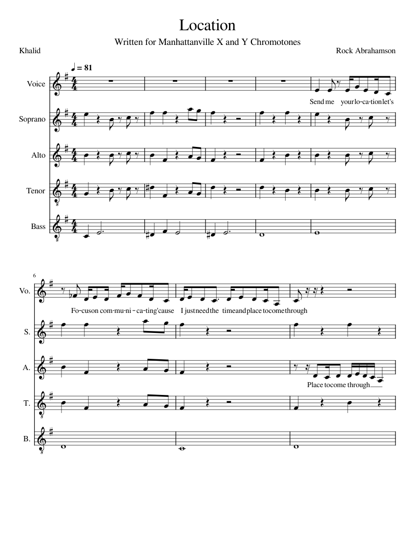 Location - e minor