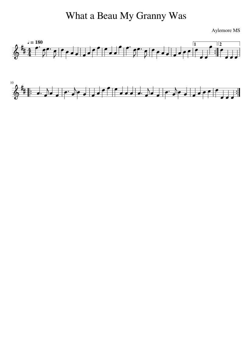 What a Beau My Granny Was