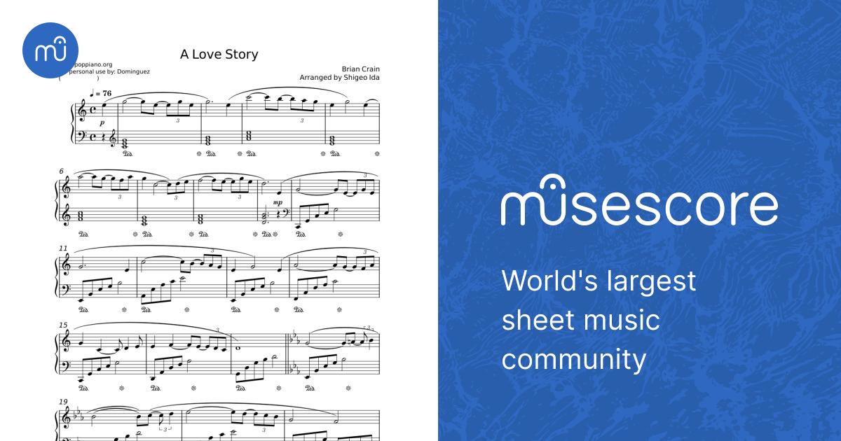 A Love Story - Brian Crain Sheet music for Piano (Solo) | Musescore.com