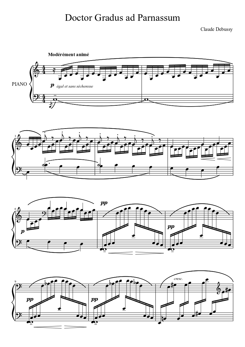 Children's Corner - Doctor Gradus ad Parnassum Sheet music for Piano (Solo)  | Musescore.com
