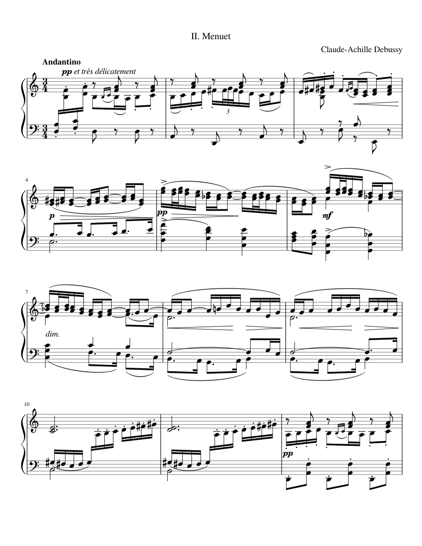 II. Menuet