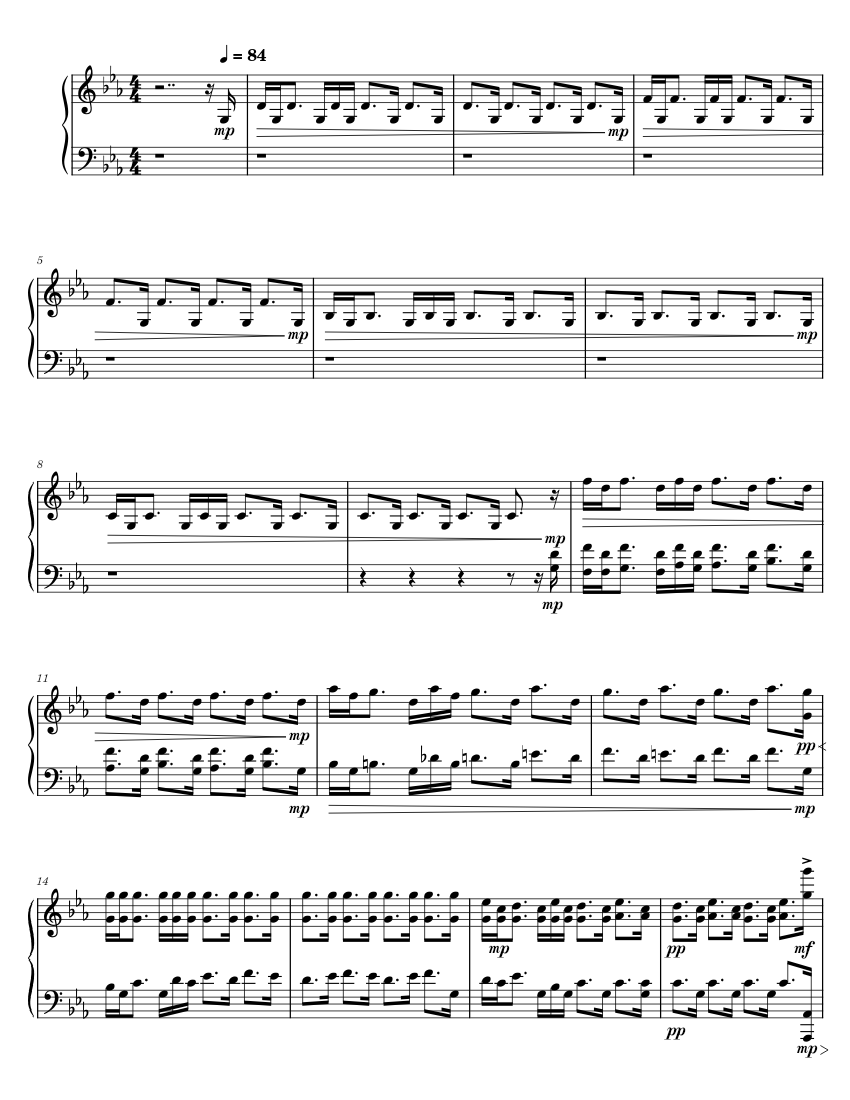 The Mandalorian Theme – Ludwig Göransson Sheet music for Piano (Mixed