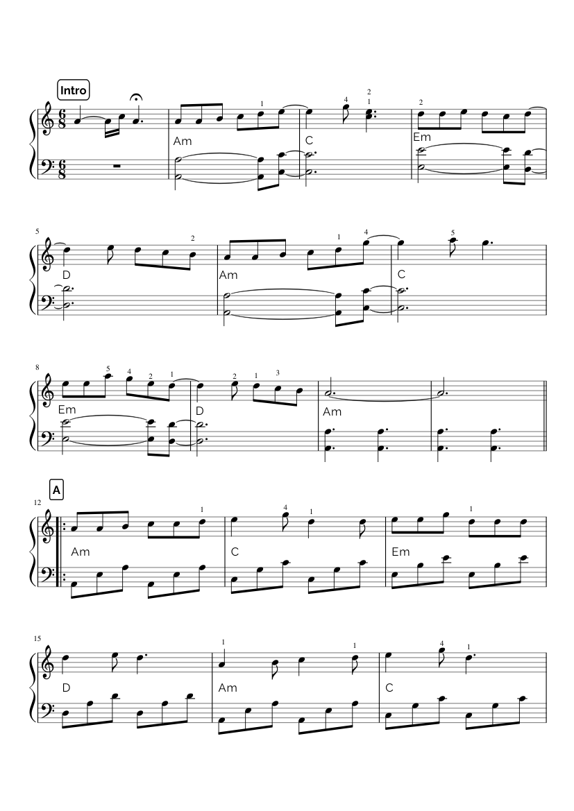 Riverside/Agnes Obel. Piano Sheet music for Piano (Solo) | Musescore.com