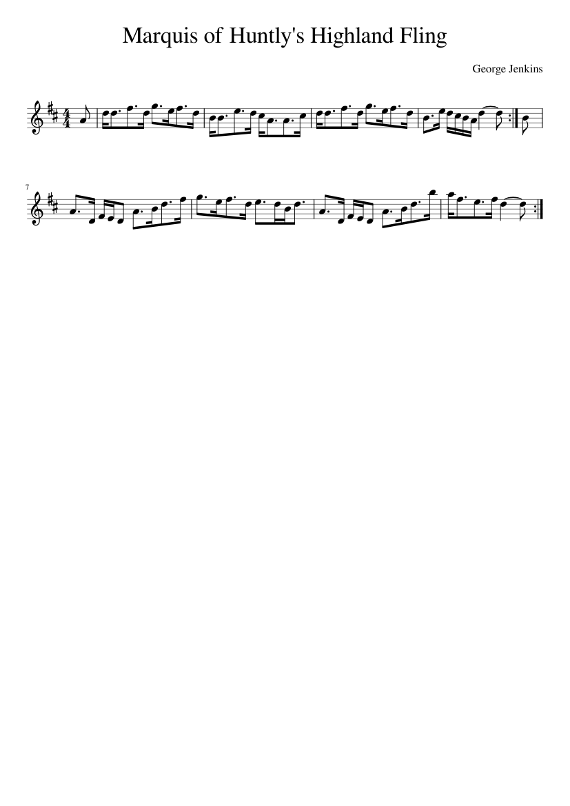 Marquis of Huntly's Highland Fling