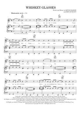 Free Whiskey Glasses by Morgan Wallen sheet music | Download PDF or print  on Musescore.com