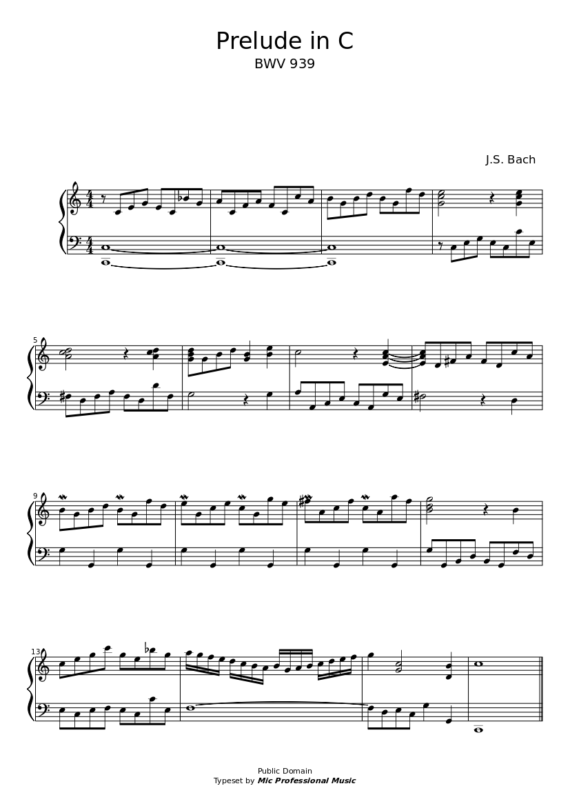Prelude and Fugue in C major BWV 846