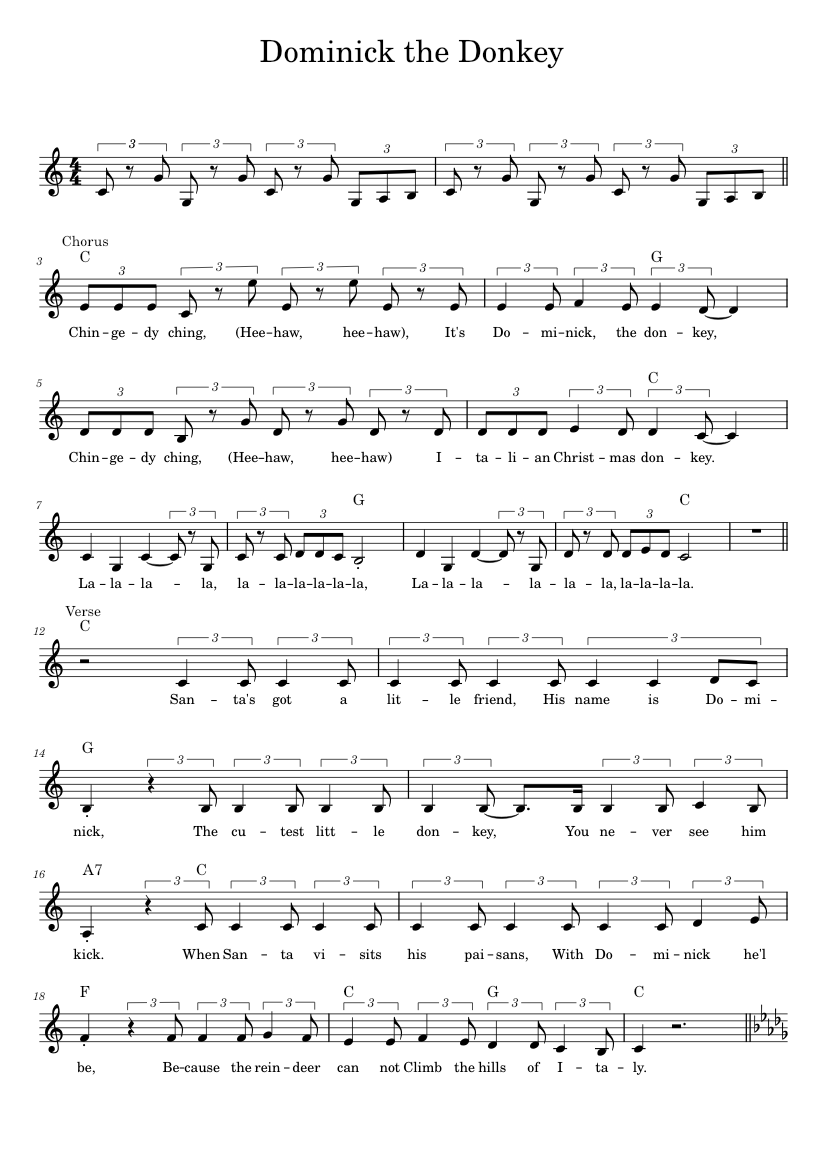 Dominick the Donkey Sheet music for Saxophone tenor (Solo) | Musescore.com