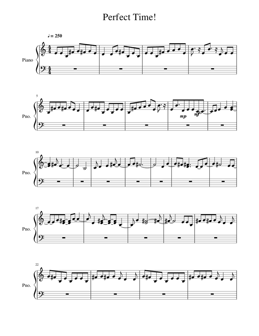 Perfect Time- Nanatsu no Taizai Sheet music for Piano, Violin (Solo) |  Musescore.com