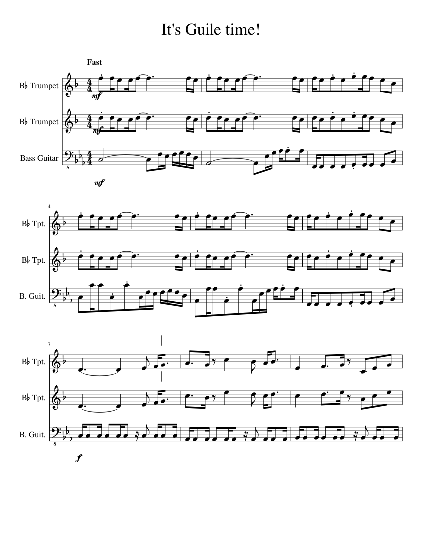 Street Fighter II - Guile's Theme Sheet music for Piano, guile street  fighter 2 - thirstymag.com