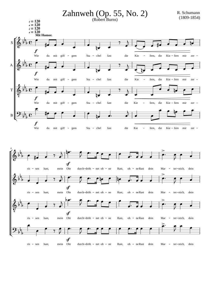 Zahnweh Op. 55 No. 2