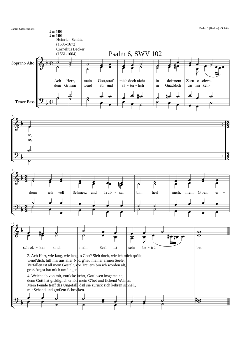 Ach Herr mein Gott straf mich doch nicht SWV 102