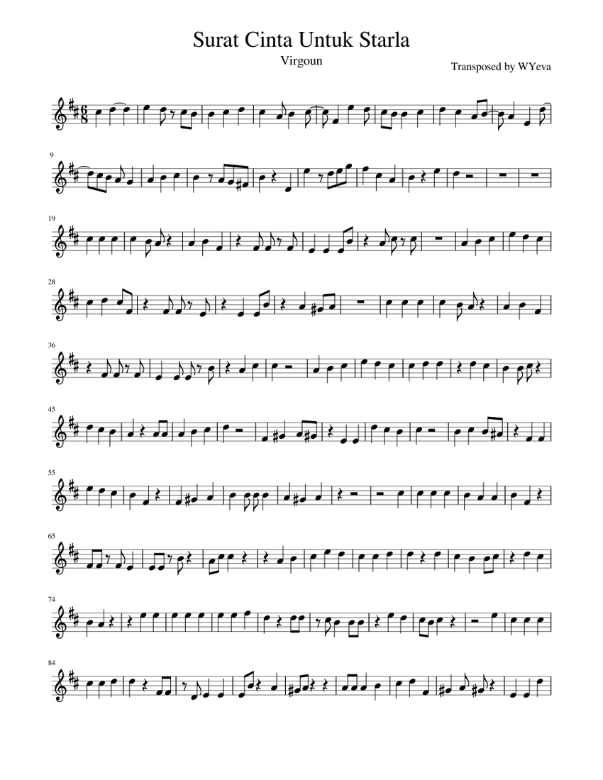 Chord Lagu Surat Cinta Untuk Starla Piano - englshsimi