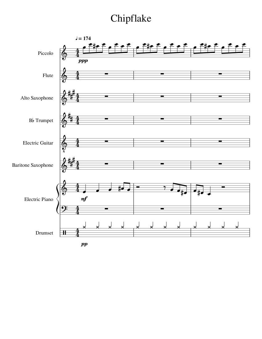 Flippin Galaxy Remix (Can You Feel My Heart) – Day by Dave GigaChad Theme  Song Sheet music for Trombone, Tuba, Flute, Oboe & more instruments (Mixed  Ensemble)