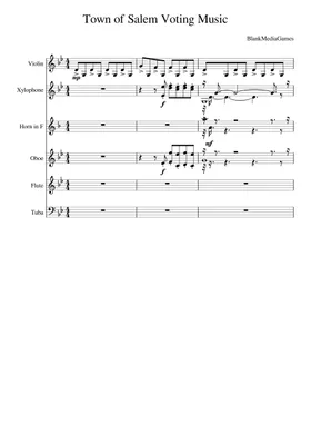 Town of Salem Homepage Theme Sheet music for Piano, Saxophone alto