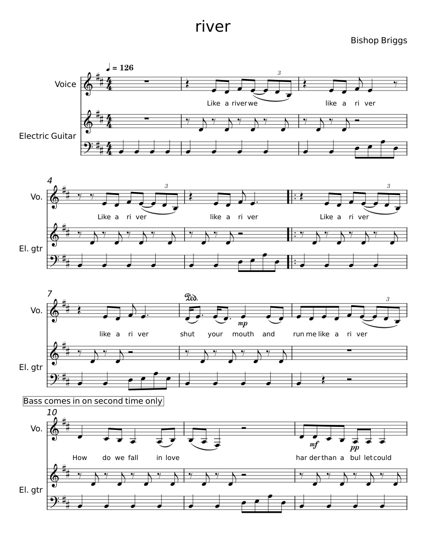 River - Bishop Briggs - piano tutorial