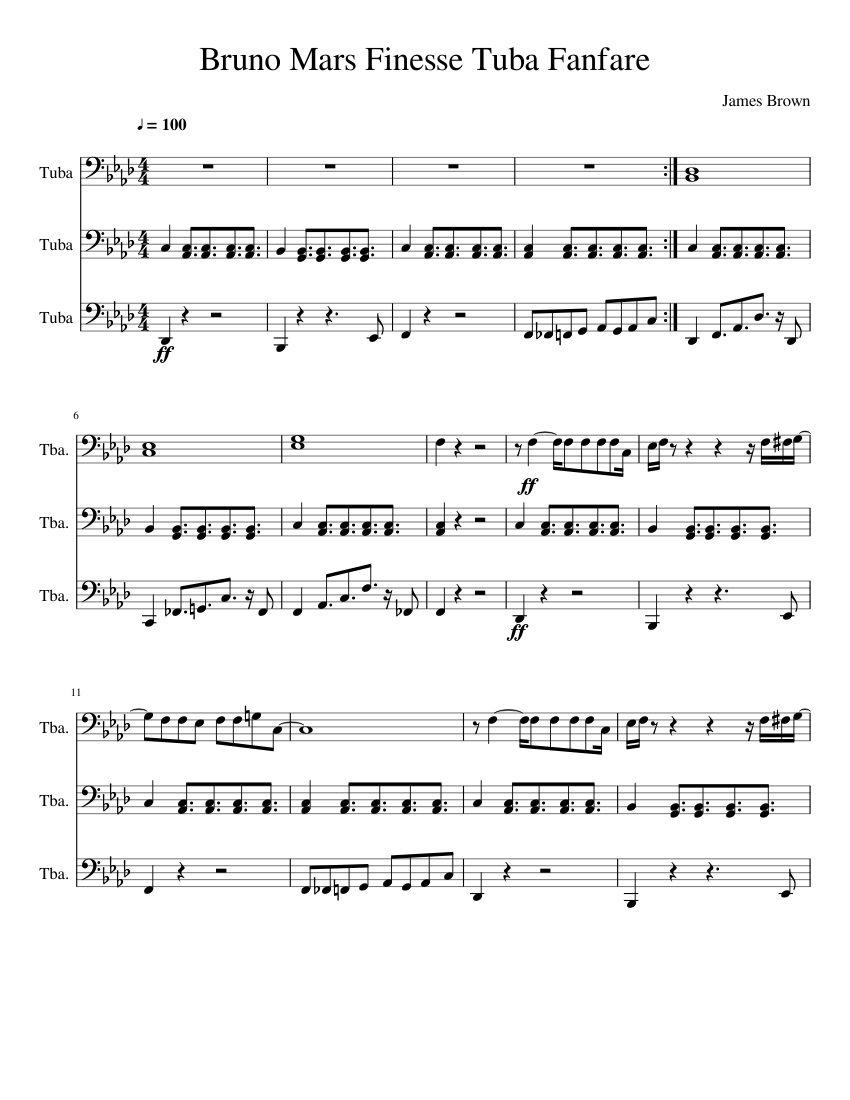 Bruno Mars Finesse Tuba Fanfare